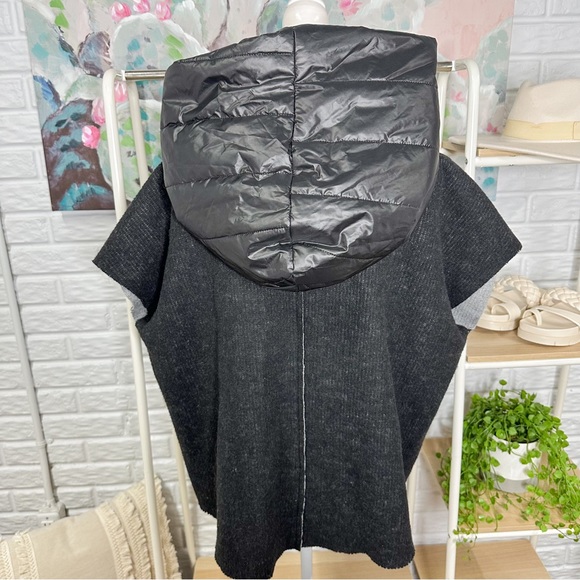 LUUKAA Wool Hooded Poncho Top Size 10 - Picture 5 of 5